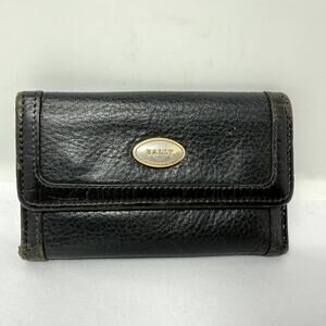 Bally Italy Black Leather Key Holder Wallet Vintage Fiocchi Hardware
